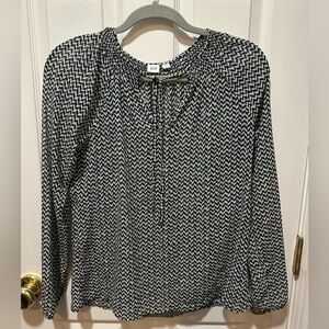 Black and White Chevron Blouse